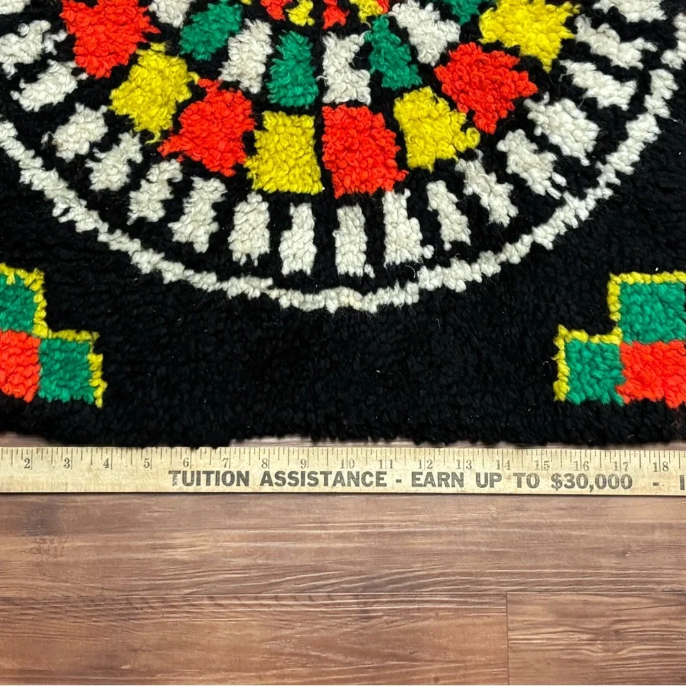 Vintage Colorful Geometric Pattern Rug
